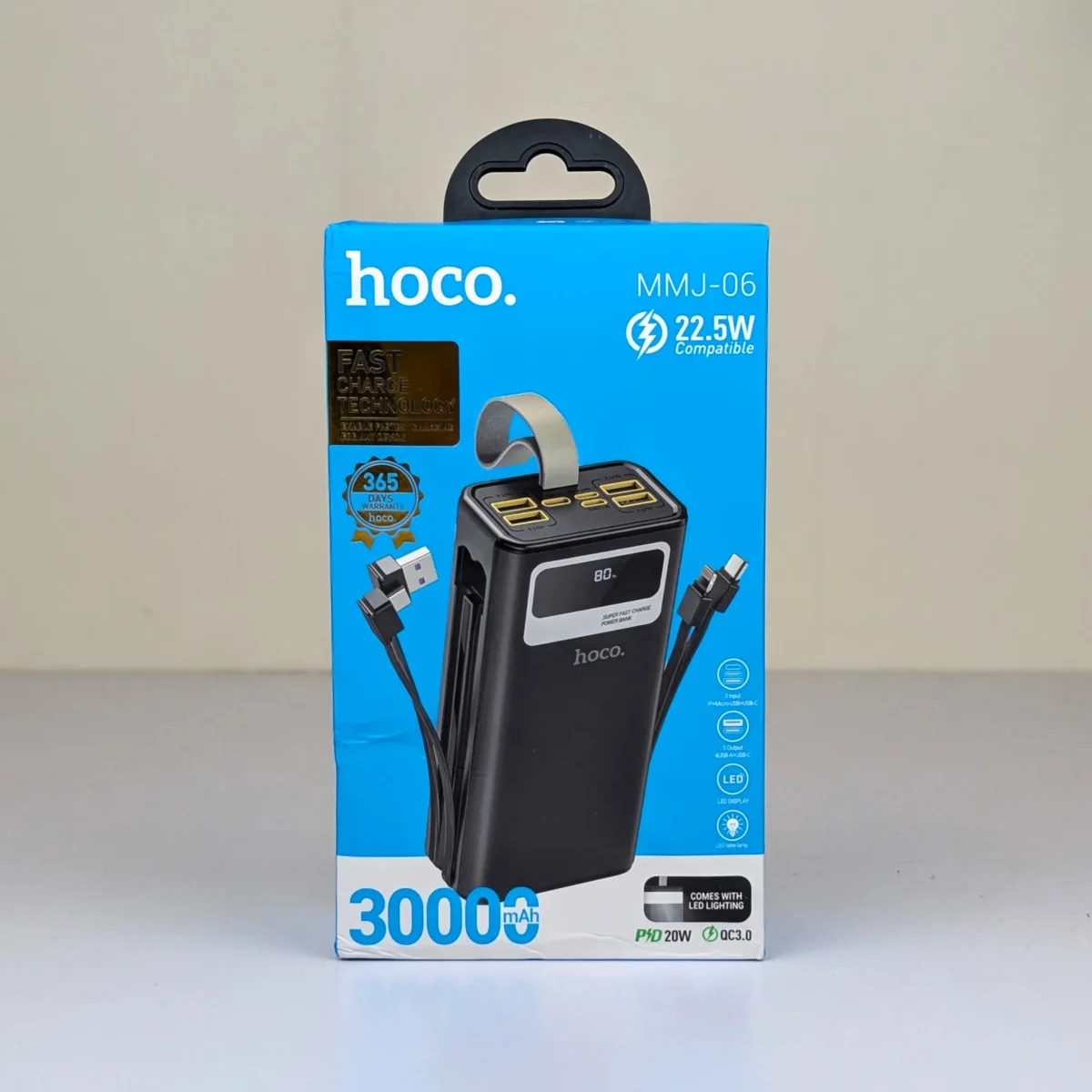 Hoco MMJ-06 22.5W Fully Compatible 30000mAh Power Bank - Image 2