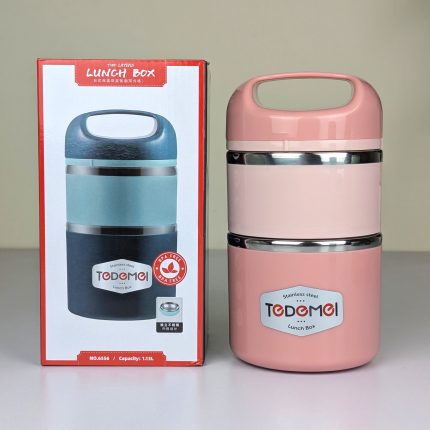 2.5 Layer 1.13L Stainless Steel Lunch Box – Leak-Proof, BPA-Free Airtight Tiffin Box with Handle for Office, School & Travel