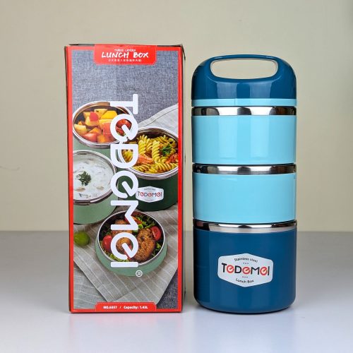 3.5 Layer 1.43L Stainless Steel Lunch Box – Leak-Proof, BPA-Free Airtight Tiffin Box with Handle for Office, School & Travel