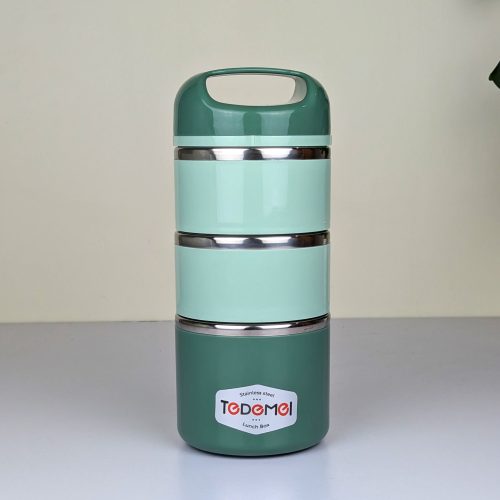 3.5 Layer 1.43L Stainless Steel Lunch Box – Leak-Proof, BPA-Free Airtight Tiffin Box with Handle for Office, School & Travel