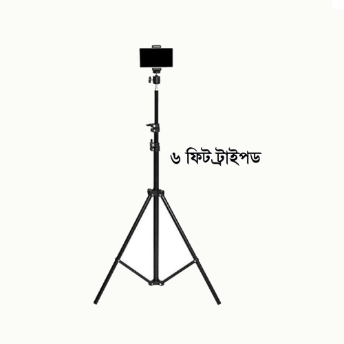 6 Ft Tripod Stand, 10" LED Ring Light & K8 Wireless Microphone Combo – Professional Content Creation & Vlogging Kit with 65ft Range, Adjustable Stand & Phone Cradle