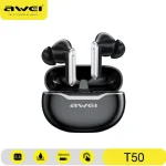 Awei T50 True Wireless Earbuds – Bluetooth 5.3 TWS with 13mm Drivers, 4-Mic ENC Noise Cancellation, IPX6 Waterproof & 25H Battery