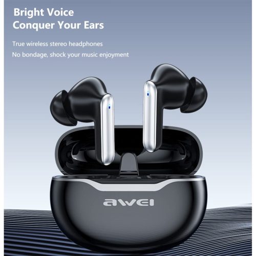 Awei T50 True Wireless Earbuds – Bluetooth 5.3 TWS with 13mm Drivers, 4-Mic ENC Noise Cancellation, IPX6 Waterproof & 25H Battery