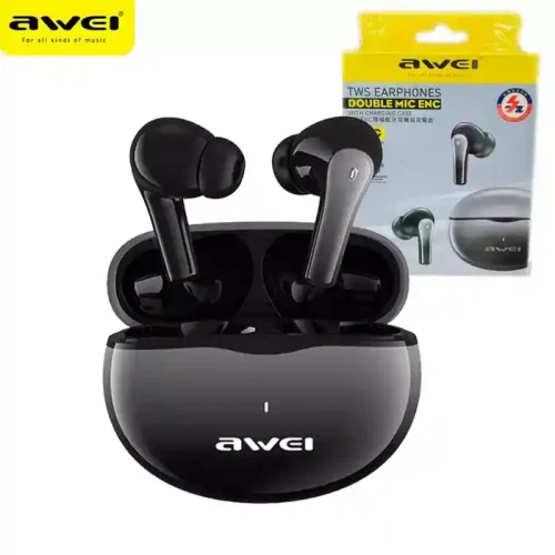 Awei T62 True Wireless Earbuds – Bluetooth 5.3 TWS with 4-Mic ENC Noise Cancelling, 10mm Drivers, IPX5 Waterproof & 300mAh Case