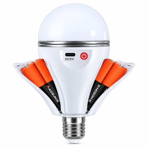MAGSUN-X 30W LED Rechargeable AC/DC Energy-Saving Bulb – 3500 Lumens Cool Daylight Emergency Light with High-Capacity Lithium Battery Pack