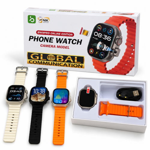 BW9 Pro Online Edition Smart Watch with Built-in Camera & SIM Support (Phone Watch)
