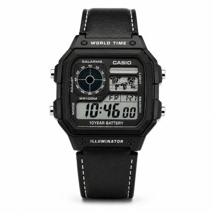 CASIO ILLUMINATOR LEATHER STRAP PREMIUM WATCH