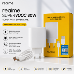 Realme 80W Super Fast Charging Adapter with Cable – Original SuperVOOC Wall Charger with 10W Standard Charging Support & Smart Safety Protection