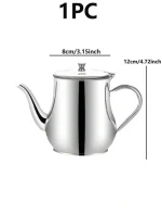 Stainless Steel Oil Strainer Pot & Container 410ml – Anti-Leakage Cooking Oil Dispenser Jug with Fine Mesh Filter for Kitchen & Home