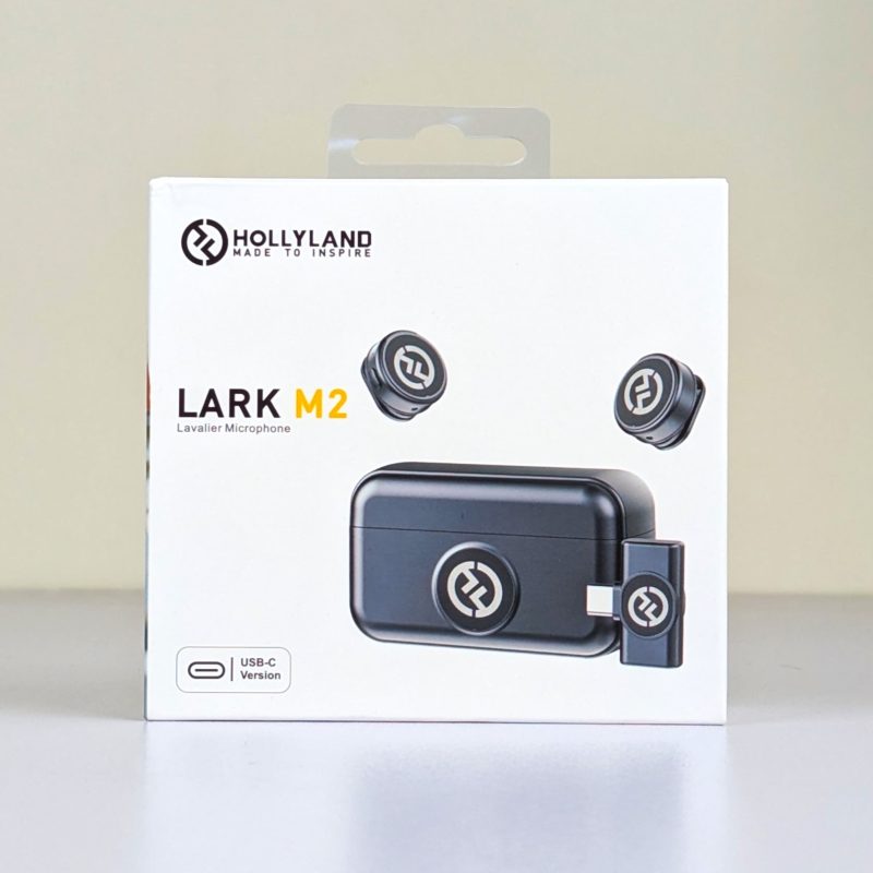 Hollyland Lark M2 Wireless Lavalier Microphone – Ultra-Compact Button-Sized Mic with Hi-Fi Sound, Environmental Noise Cancellation & Long Battery Life for Vlogging & Interviews