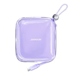 Joyroom JR-L002 Jelly Series 10000mAh 22.5W Fast Charging Power Bank – Transparent Portable Charger with Built-in Type-C Cable & Triple Outputs