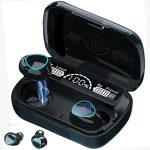 M10 True Wireless Earbuds – Bluetooth 5.1 TWS with 2000mAh Power Bank Charging Case, LED Battery Display, IPX7 Waterproof & Hi-Fi 9D Bass