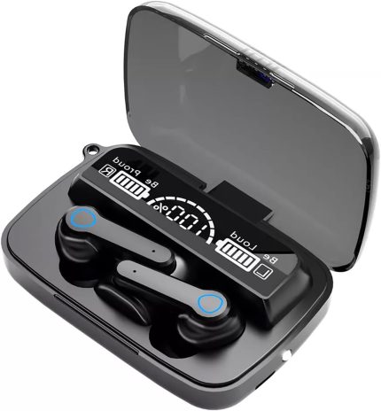 M19 True Wireless Earbuds – Bluetooth 5.1 TWS with 2000mAh Power Bank Charging Case, LED Digital Display, Low Latency Gaming & Built-in Flashlight