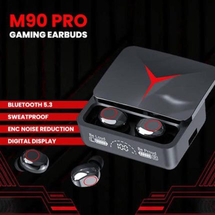 M90 Pro TWS True Wireless Earbuds – Bluetooth 5.3 Earphones with HiFi Stereo Bass, ENC Noise Cancellation & 1200mAh Power Bank Charging Case