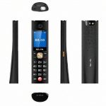 MAXTEL MAX21 Ultra Cordless Desk Phone – Dual SIM Feature Phone with 3000mAh Battery, Dock Charger, Type-C, SOS Emergency Button, Auto Call Recording & Wireless FM