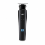 VGR V-937 Professional Cordless Hair & Beard Trimmer for Men – 500 Min Runtime, 2000mAh Battery, Smart LCD Display, Type-C & Zero Gap Stainless Steel Blade (Black)