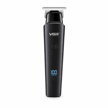 VGR V-937 Professional Cordless Hair & Beard Trimmer for Men – LCD Display, 500 Min Runtime, 2000mAh Battery, Zero Gap Stainless Steel Blade (Black)