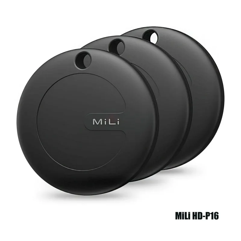 MiLi MiTag Smart Bluetooth Tracker & Item Finder – Dual iOS Apple Find My & Android Google Find My Device Support, Real-Time Location, Loud Ringer, IP67 Waterproof & 1-Year CR2032 Battery