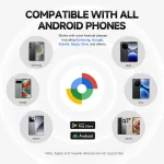 MiLi MiTag Smart Bluetooth Tracker & Item Finder – Dual iOS Apple Find My & Android Google Find My Device Support, Real-Time Location, Loud Ringer, IP67 Waterproof & 1-Year CR2032 Battery