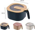 Multi-Function 4-Grid Spice Box & Seasoning Container – Clear Dust-Proof Kitchen Condiment Organizer with Spoons for Salt, Sugar, Pepper & Herbs