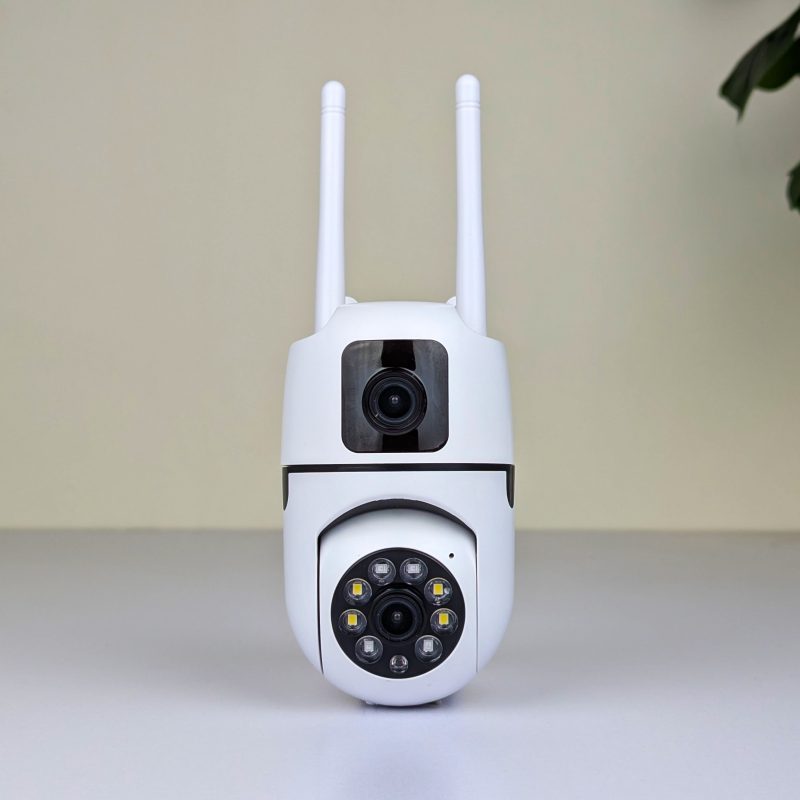 New V380 Mini Indoor PTZ Dual Lens Camera 4MP HD Smart Home WiFi Security for Baby Monitor Indoor Network Dual Lens Camera