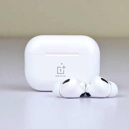 OnePlus AirRO3 True Wireless Bluetooth Earbuds – Noise Reduction TWS Earphones with 360mAh Battery & Clear Sound (White)