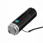 Deepartner Portable Bluetooth Outdoor Speaker – Wireless Mini Speaker with Zoomable Flashlight, 4 Dimming Modes, FM Radio & Long-Lasting Battery (140g)
