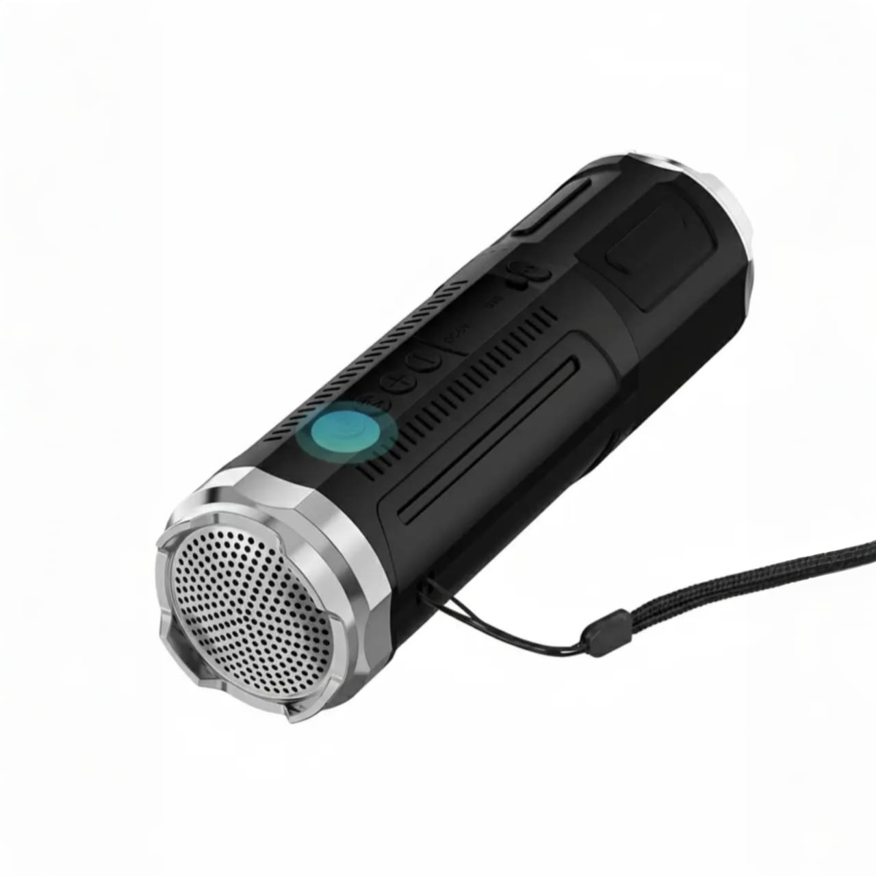 Deepartner Portable Bluetooth Outdoor Speaker – Wireless Mini Speaker with Zoomable Flashlight, 4 Dimming Modes, FM Radio & Long-Lasting Battery (140g)