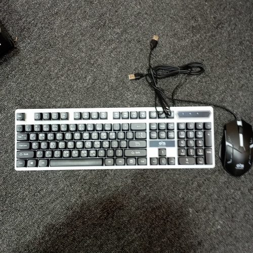RGBB 699GS RGB USB Wired Gaming Keyboard and Mouse Combo – Standard Multifunctional Keyboard with Vibrant RGB Backlighting, Fashion Design & Laptop Compatibility