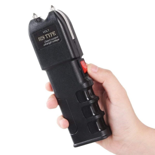 Self Defence Stun Gun 928 with Flashlight – 2500kV High Voltage Rechargeable Tactical Stun Torch with Safety Switch & Compact Portable Design