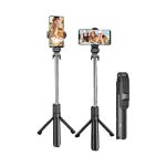 Smart Vlogger's Combo: K8 Wireless Microphone, Q07 Bluetooth Selfie Stick & 360° Rotating Phone Stand