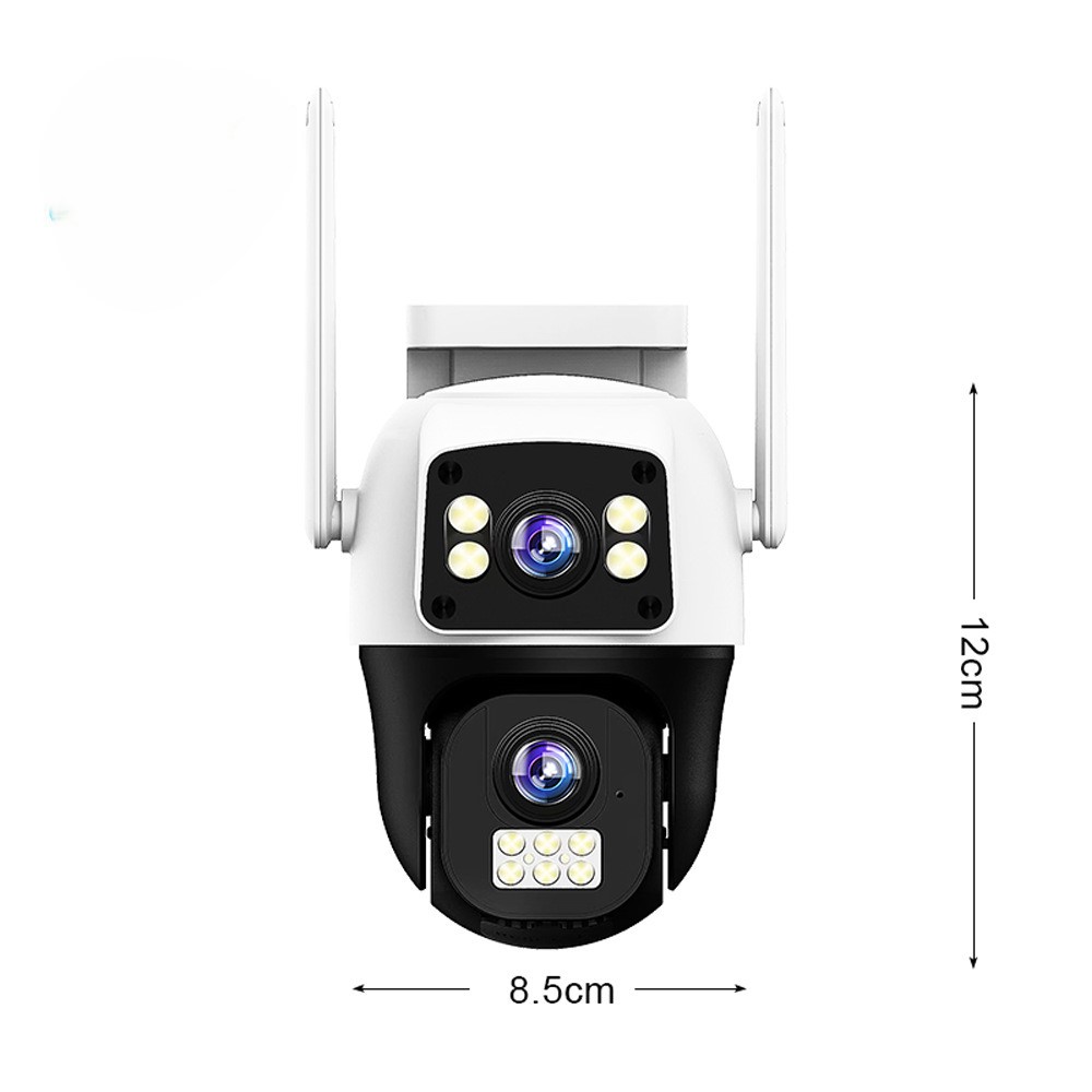 V380 Dual Lens 8MP Outdoor WiFi Security Camera – Bullet & PTZ Gun-Ball Linkage Camera with Human Motion Tracking, Night Vision, Two-Way Audio & IP66 Waterproof
