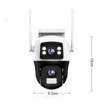 V380 Dual Lens 8MP Outdoor WiFi Security Camera – Bullet & PTZ Gun-Ball Linkage Camera with Human Motion Tracking, Night Vision, Two-Way Audio & IP66 Waterproof