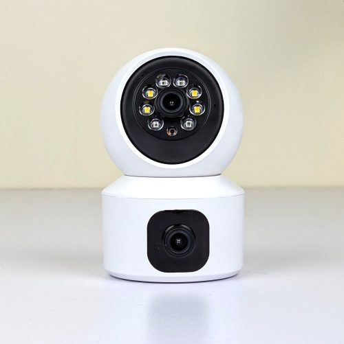 V380 Pro Dual Lens 1080P WiFi Security Camera – Rotatable 360-Degree Wireless Indoor CCTV with Smart AI Motion Tracking, Night Vision & Two-Way Audio (Model: V9L)