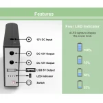 WGP Mini UPS 10400mAh for WiFi Router – 12V Input, Multi-Voltage Output (5V/9V/12V) Uninterruptible Power Supply with Smart Safety Protection