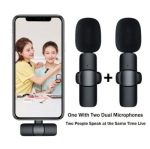 Wireless K9 Lavalier Microphone – 2.4GHz Clip-On Mic with 9ms Ultra-Low Latency, 20M Range, Intelligent Noise Reduction & 10H Battery for Mobile & Camera
