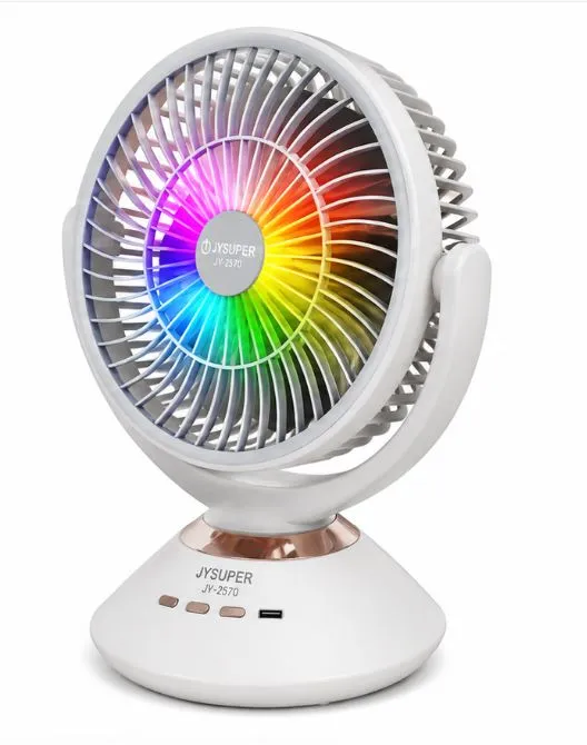 JYSUPER JY-2570 Rechargeable Fan with LED Light - Image 1