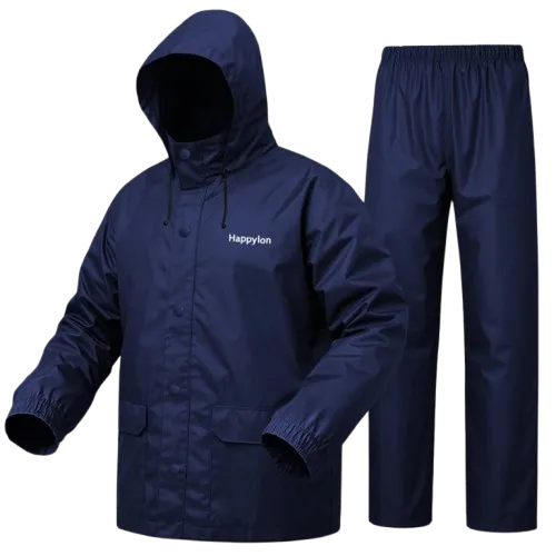 Water proof High quality Rain Coat With Pant(Happylon) Blue - Image 1