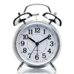 Round Cooper Metal Twin Bell Alarm Clock