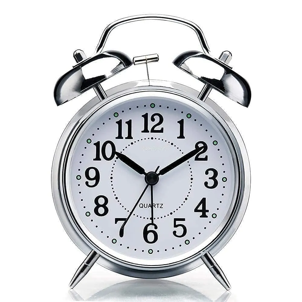 img_6a02deb6e487a_0_1778572982 Round Cooper Metal Twin Bell Alarm Clock - Image 1